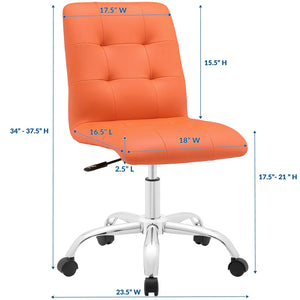 ModwayModway Prim Armless Mid Back Office Chair EEI-1533 EEI-1533-ORA- BetterPatio.com