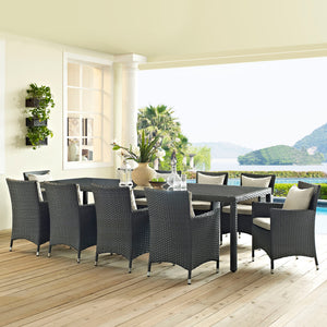 Modway Sojourn 114" Outdoor Patio Dining Table EEI-1932 - BetterPatio.com
