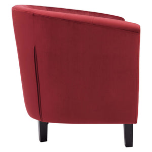 ModwayModway Prospect Performance Velvet Armchair EEI-2613 EEI-2613-MAR- BetterPatio.com