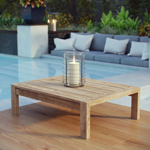 Modway Upland Outdoor Patio Wood Coffee Table EEI-2710 - BetterPatio.com