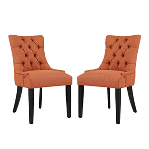 ModwayModway Regent Dining Side Chair Fabric Set of 2 EEI-2743 EEI-2743-ORA-SET- BetterPatio.com