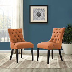 ModwayModway Regent Dining Side Chair Fabric Set of 2 EEI-2743 EEI-2743-ORA-SET- BetterPatio.com