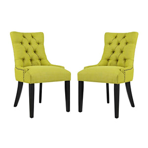 ModwayModway Regent Dining Side Chair Fabric Set of 2 EEI-2743 EEI-2743-WHE-SET- BetterPatio.com