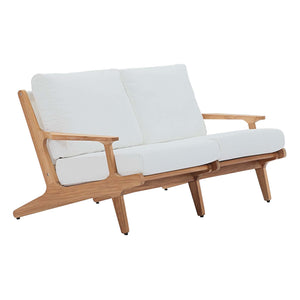 Modway Saratoga Outdoor Patio Teak Loveseat EEI-2932 - BetterPatio.com