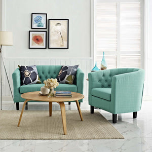 ModwayModway Prospect 2 Piece Upholstered Fabric Loveseat and Armchair Set EEI-3148 EEI-3148-LAG-SET- BetterPatio.com