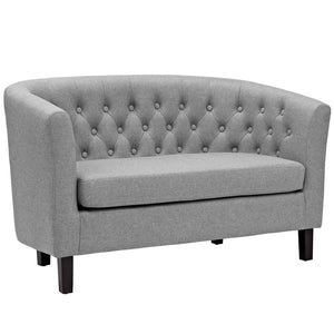 ModwayModway Prospect 2 Piece Upholstered Fabric Loveseat and Armchair Set EEI-3148 EEI-3148-LGR-SET- BetterPatio.com