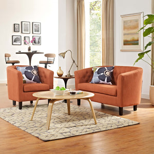 ModwayModway Prospect 2 Piece Upholstered Fabric Loveseat and Armchair Set EEI-3148 EEI-3148-ORA-SET- BetterPatio.com