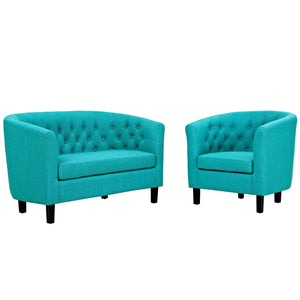 ModwayModway Prospect 2 Piece Upholstered Fabric Loveseat and Armchair Set EEI-3148 EEI-3148-PUR-SET- BetterPatio.com