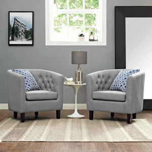 ModwayModway Prospect 2 Piece Upholstered Fabric Armchair Set EEI-3150 EEI-3150-LGR-SET- BetterPatio.com