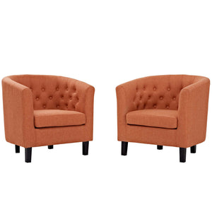 ModwayModway Prospect 2 Piece Upholstered Fabric Armchair Set EEI-3150 EEI-3150-ORA-SET- BetterPatio.com