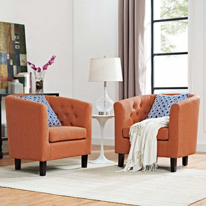 ModwayModway Prospect 2 Piece Upholstered Fabric Armchair Set EEI-3150 EEI-3150-ORA-SET- BetterPatio.com