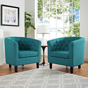 ModwayModway Prospect 2 Piece Upholstered Fabric Armchair Set EEI-3150 EEI-3150-TEA-SET- BetterPatio.com