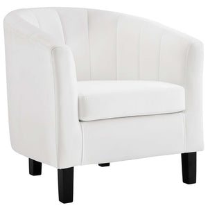 ModwayModway Prospect Channel Tufted Performance Velvet Armchair EEI-3188 EEI-3188-WHI- BetterPatio.com