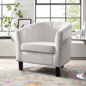 ModwayModway Prospect Channel Tufted Performance Velvet Armchair EEI-3188 EEI-3188-WHI- BetterPatio.com