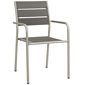 Modway Shore Dining Chair Outdoor Patio Aluminum Set of 2 EEI-3203 - BetterPatio.com
