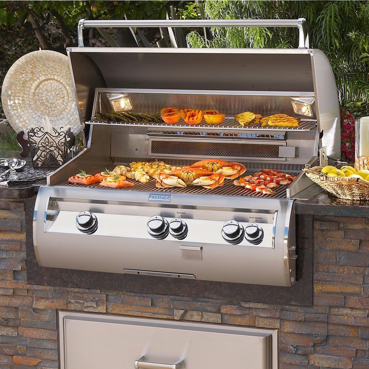 Fire Magic Echelon Diamond E660i 30 Inch Built-in BBQ Grill with Digital Thermometer, Liquid Propane - E660i-8E1P - BetterPatio.com