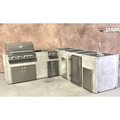 Big Ridge Outdoor Kitchens Ready to Finish 8 Foot L-Shaped BBQ Island
