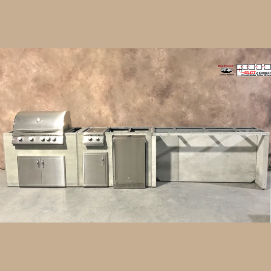 8 Foot DIY Linear Outdoor Kitchen with Blaze Appliances // BetterPatio.com