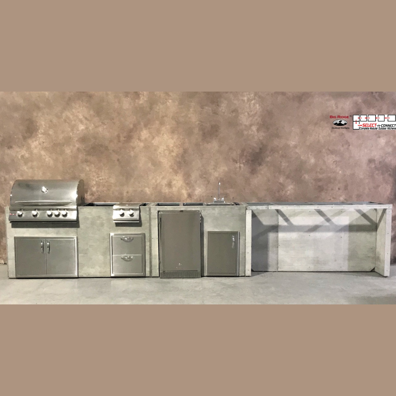 15 Foot DIY Linear Outdoor Kitchen with Blaze Appliances // BetterPatio.com