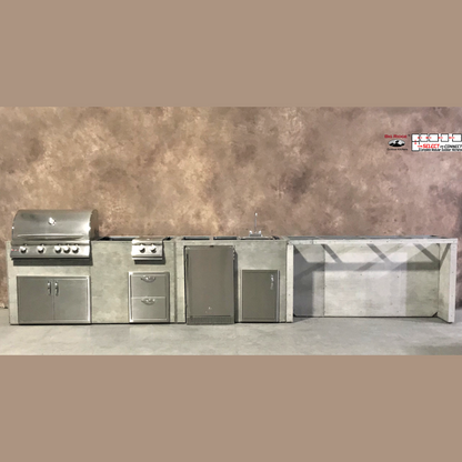 15 Foot DIY Linear Outdoor Kitchen with Blaze Appliances // BetterPatio.com