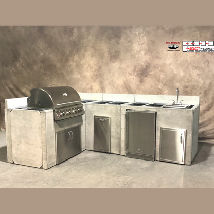 8 Foot DIY L-Shaped Outdoor Kitchen with Blaze Appliances // BetterPatio.com