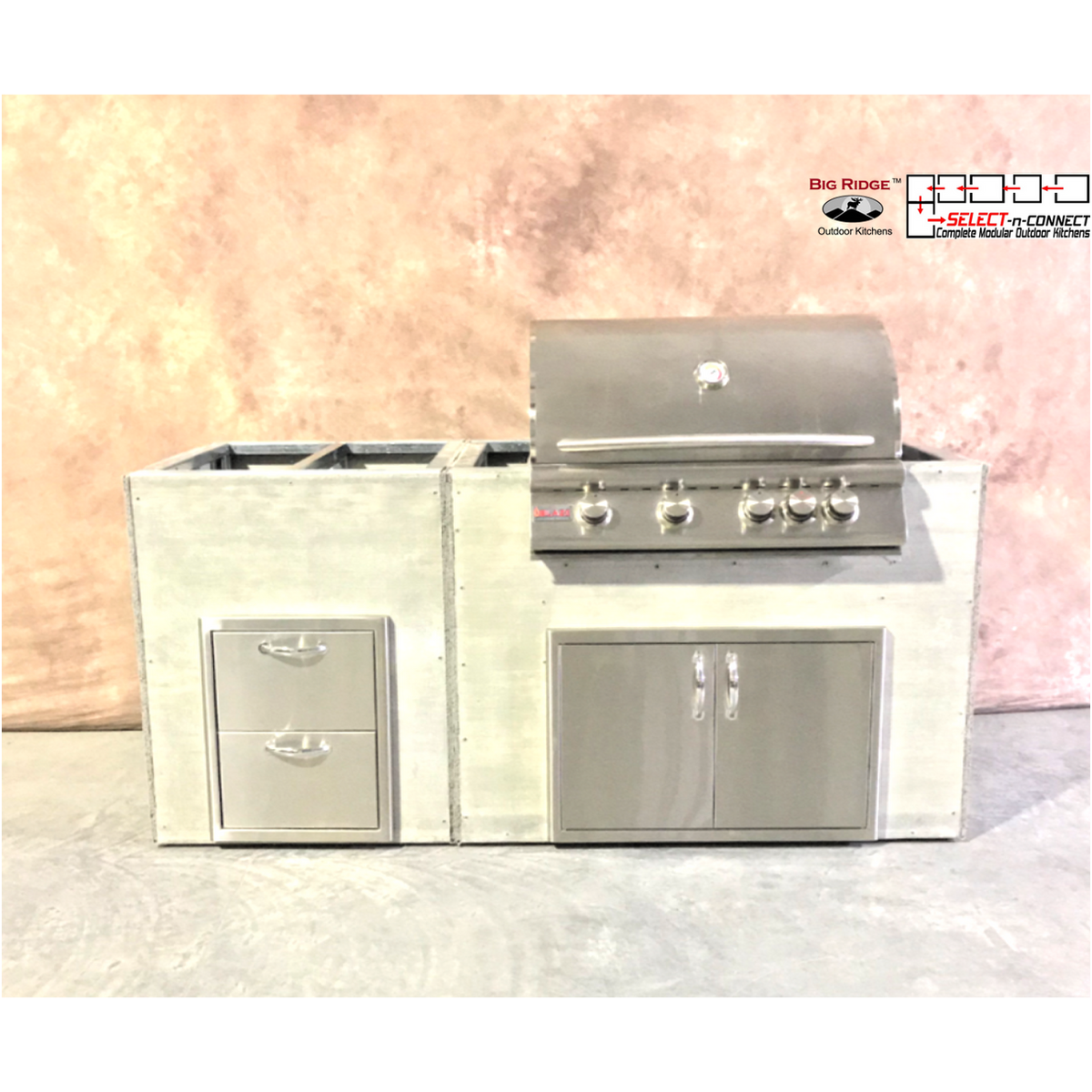 6.5 Foot DIY Linear Outdoor Kitchen with Blaze Appliances // BetterPatio.com