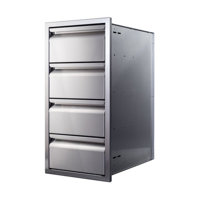 Memphis Wood Fire Grills Four Drawer Stack 15 inch - BetterPatio.com