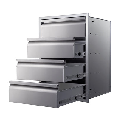 Memphis Wood Fire Grills Four Drawer Stack 21 inch - BetterPatio.com