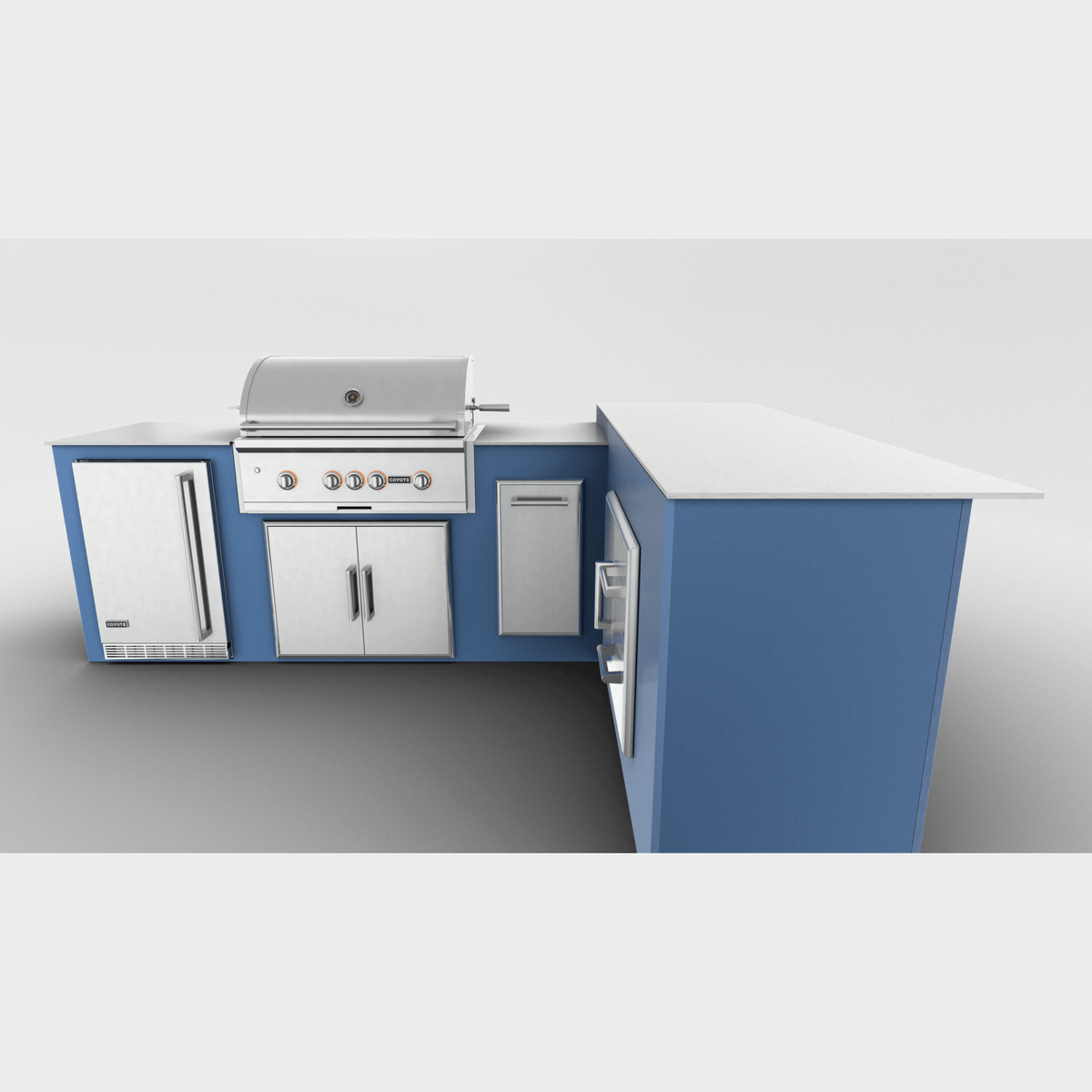 Navy Marine, Double Access Doors - Right, 36" Coyote S Series Grill - Liquid Propane, 36" Coyote S Series Grill - Natural Gas