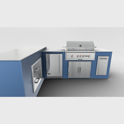 Navy Marine, Double Access Doors - Left, 36" Coyote S Series Grill - Liquid Propane, 36" Coyote S Series Grill - Natural Gas