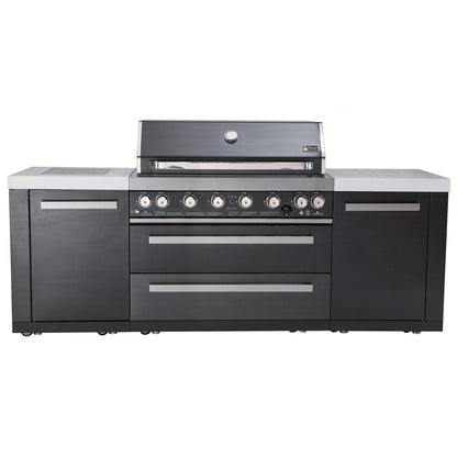 Mont Alpi 8 Foot Black Stainless Steel Outdoor Kitchen // BetterPatio.com