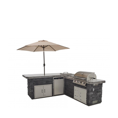 Bull Outdoor 8.5-ft. L-Shaped Gourmet-Q Grilling Island (31020/31021)