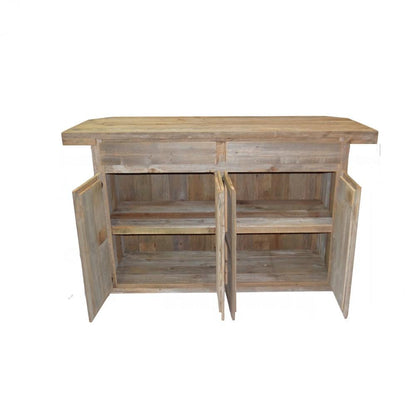 Haggard Rustic Goods Barn Wood Outdoor Bar Double Sea Anchor Black - BetterPatio.com