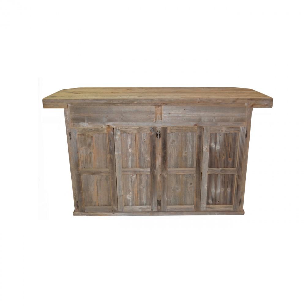 Haggard Rustic Goods Barn Wood Outdoor Bar Double Tres Hombres Black - BetterPatio.com