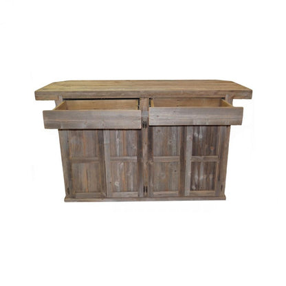 Haggard Rustic Goods Barn Wood Outdoor Bar Double Tres Hombres Black - BetterPatio.com
