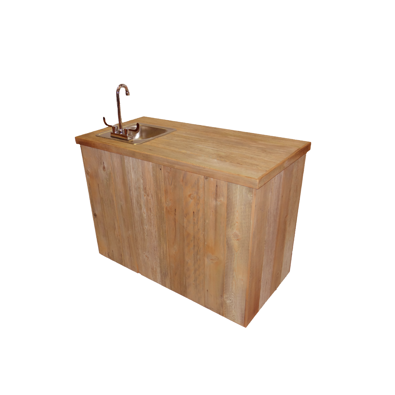 Haggard Rustic Goods Barn Wood Outdoor Wet Bar and Double with Sink and Rust - BetterPatio.com