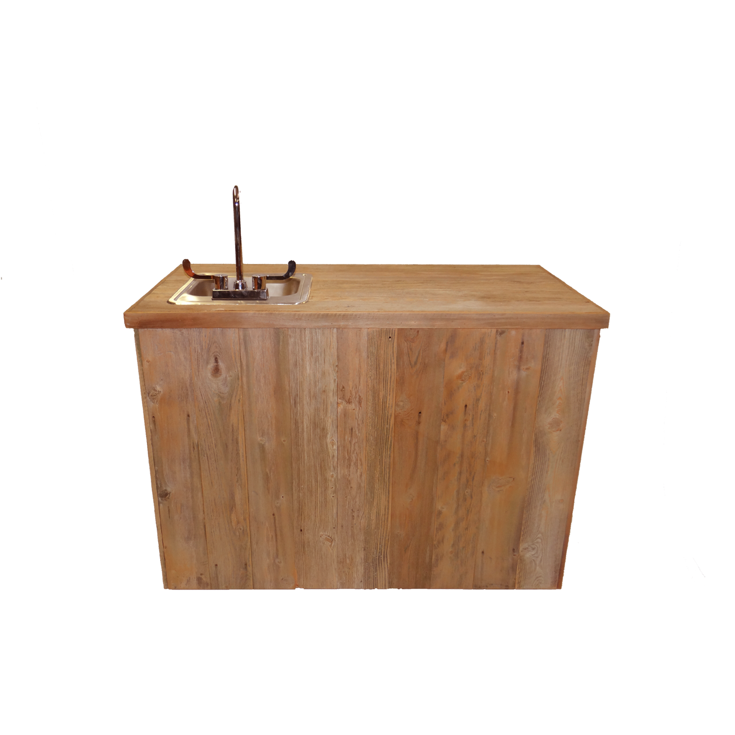 Haggard Rustic Goods Barn Wood Outdoor Wet Bar and Double with Sink and Rust - BetterPatio.com