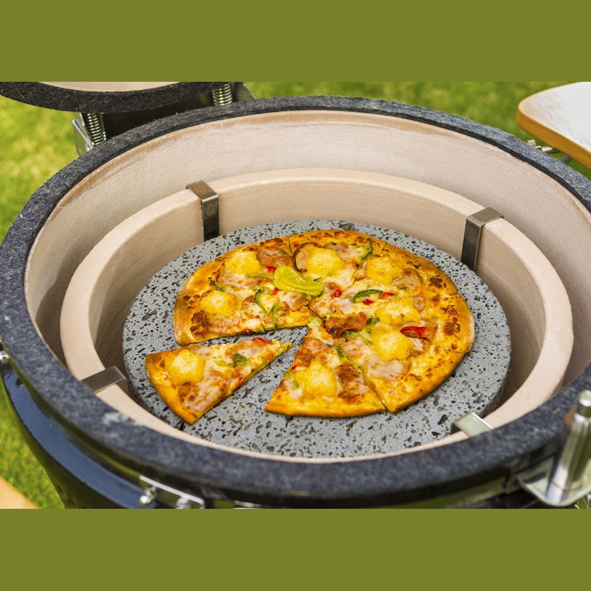Vision Grills Elite Series XR402 Deluxe Kamado Black - AP1-T10 - BetterPatio.com