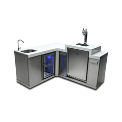 Mont Alpi L-Shaped Beverage Center with Kegerator