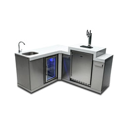 Mont Alpi L-Shaped Beverage Center with Kegerator