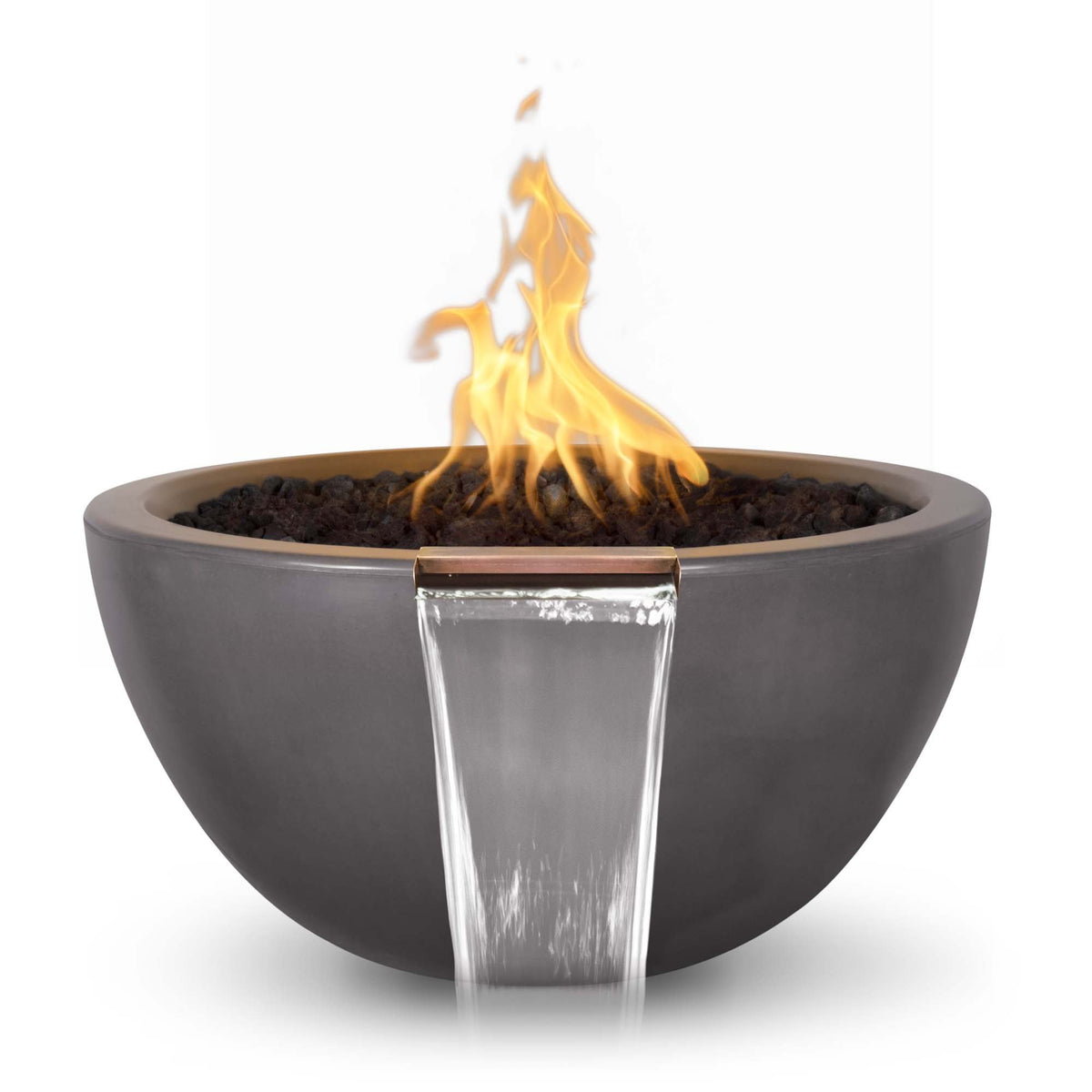 The Outdoor Plus 30" Luna GFRC Fire &amp; Water Bowl