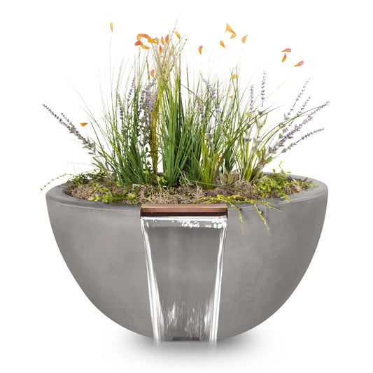 The Outdoor Plus 38" Luna GFRC Planter Bowl with Water