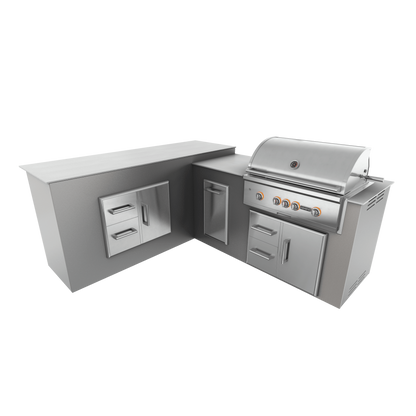 Steel Gray, Drawer Door Storage - Left, 36" Coyote S Series Grill - Liquid Propane, 36" Coyote S Series Grill - Natural Gas