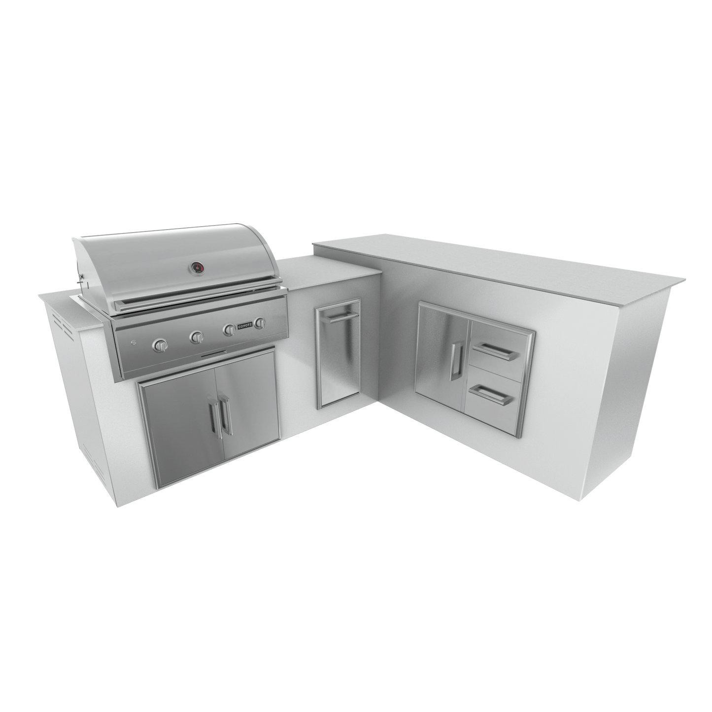 Pure White, Double Access Doors - Right, 36" Coyote C Series Grill - Liquid Propane, 36" Coyote C Series Grill - Natural Gas