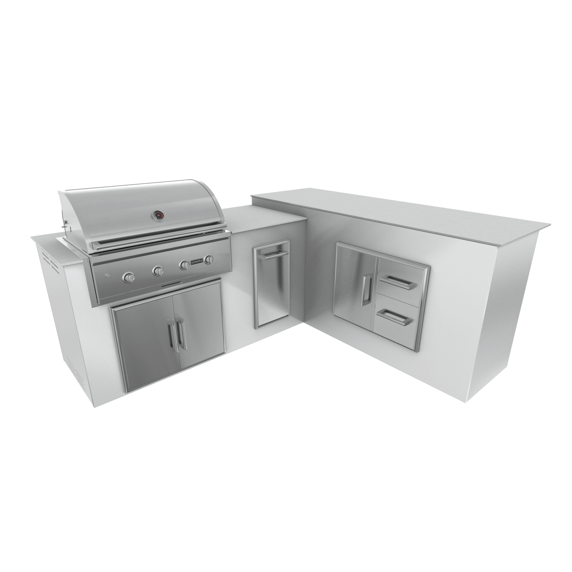 Pure White, Double Access Doors - Right, 36" Coyote C Series Grill - Liquid Propane, 36" Coyote C Series Grill - Natural Gas
