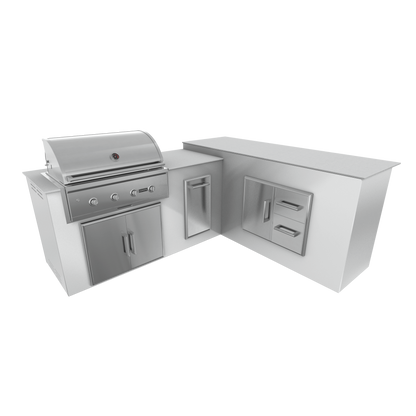 Pure White, Double Access Doors - Right, 36" Coyote C Series Grill - Liquid Propane, 36" Coyote C Series Grill - Natural Gas