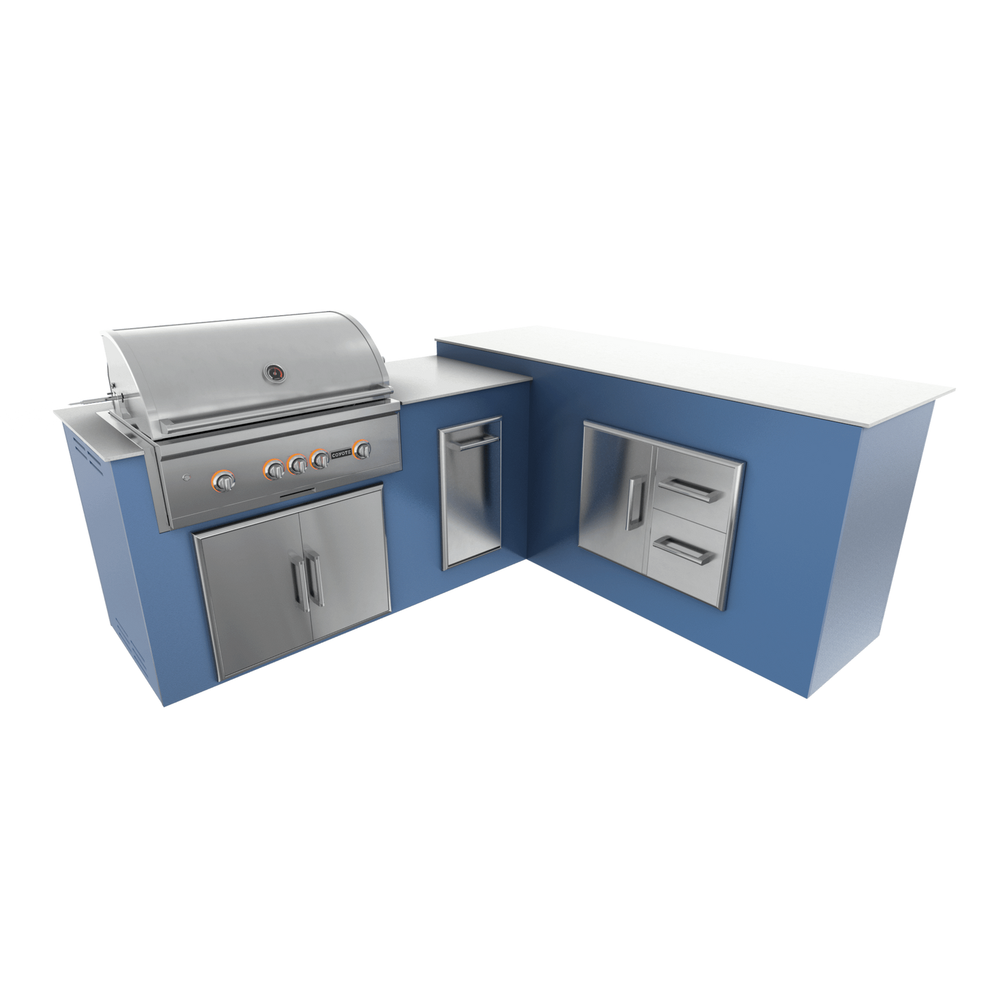 Navy Marine, Double Access Doors - Right, 36" Coyote S Series Grill - Liquid Propane, 36" Coyote S Series Grill - Natural Gas