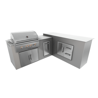 Steel Gray, Double Access Doors - Right, 36" Coyote S Series Grill - Liquid Propane, 36" Coyote S Series Grill - Natural Gas