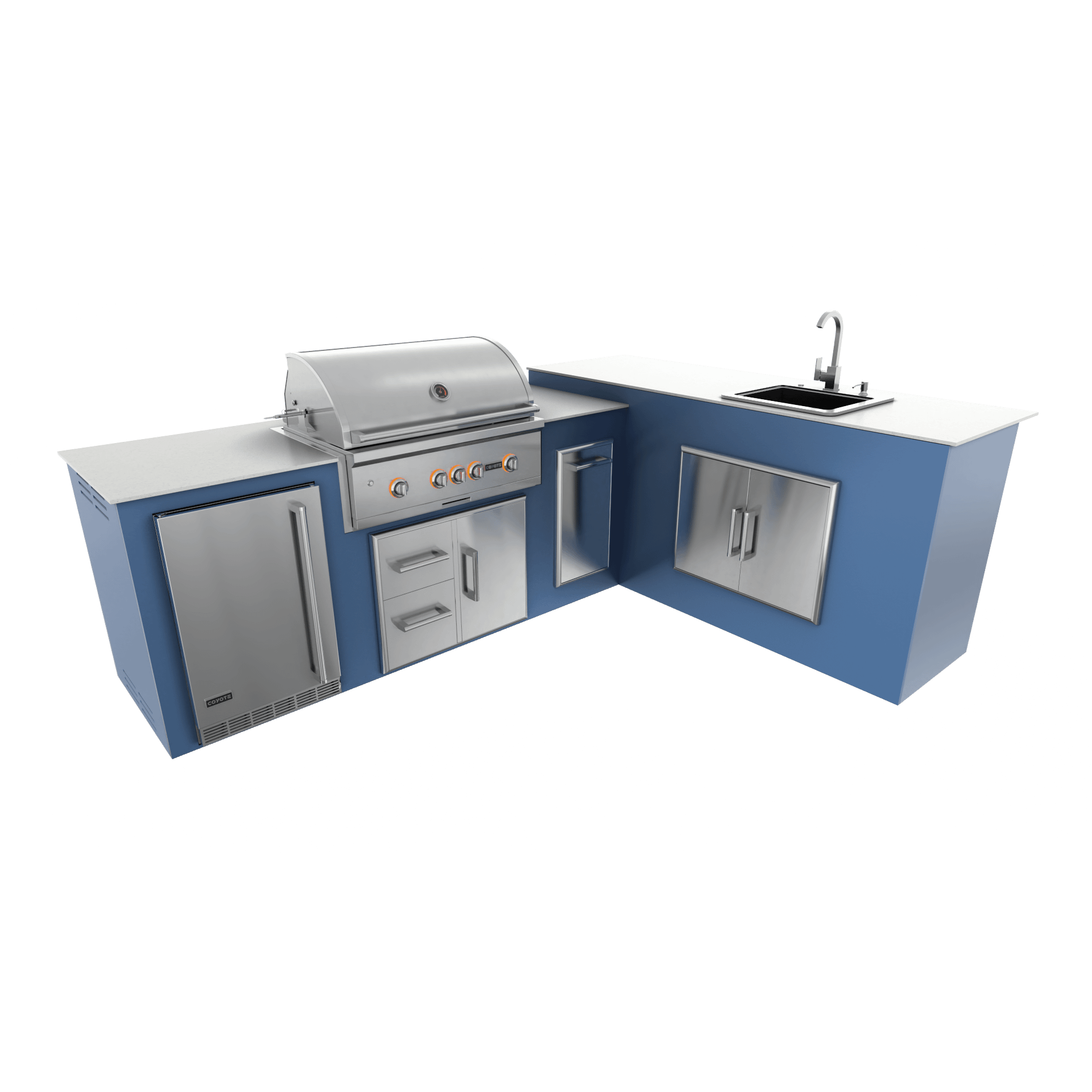 Navy Marine, Drawer Door Storage - Right, 36" Coyote S Series Grill - Liquid Propane, 36" Coyote S Series Grill - Natural Gas