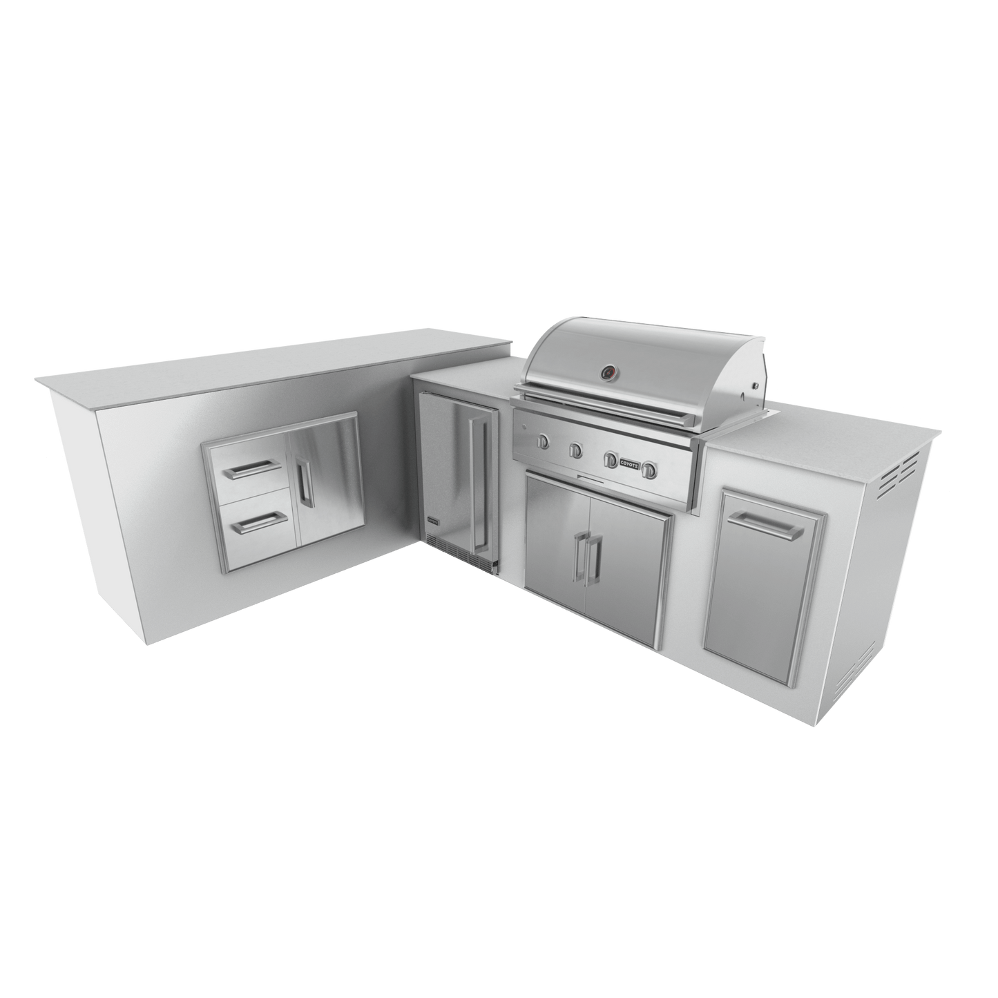 Pure White, Double Access Doors - Left, 36" Coyote C Series Grill - Liquid Propane, 36" Coyote C Series Grill - Natural Gas